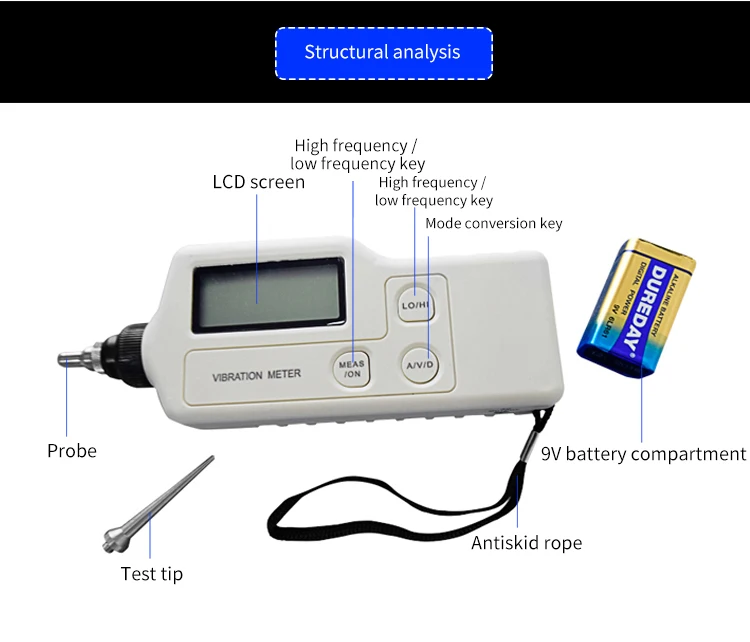 Em63a Portable Digital Display Vibrometer - Buy Portable Digital ...