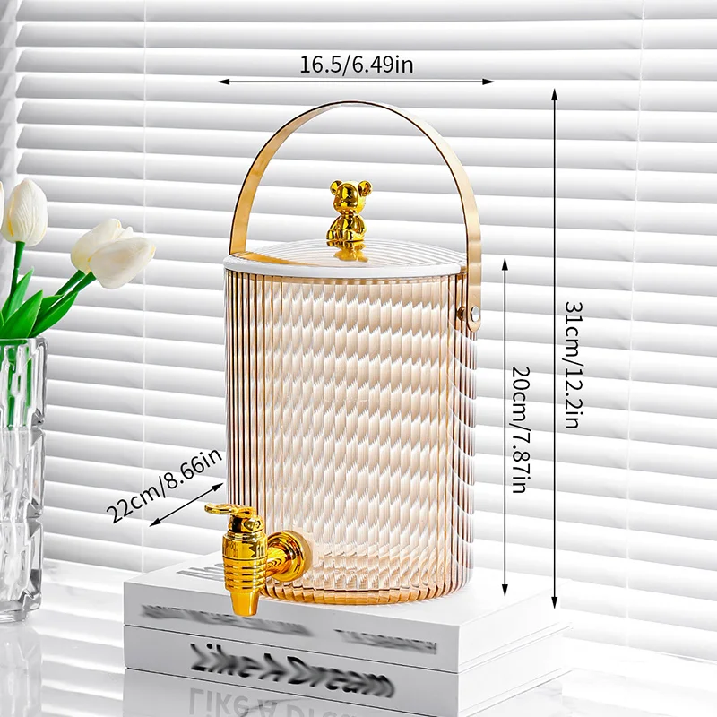 Cold Water Kettle Household Light Luxury with Tap Thickened Large Capacity Beverage Barrel High Temperature Resistant Barr