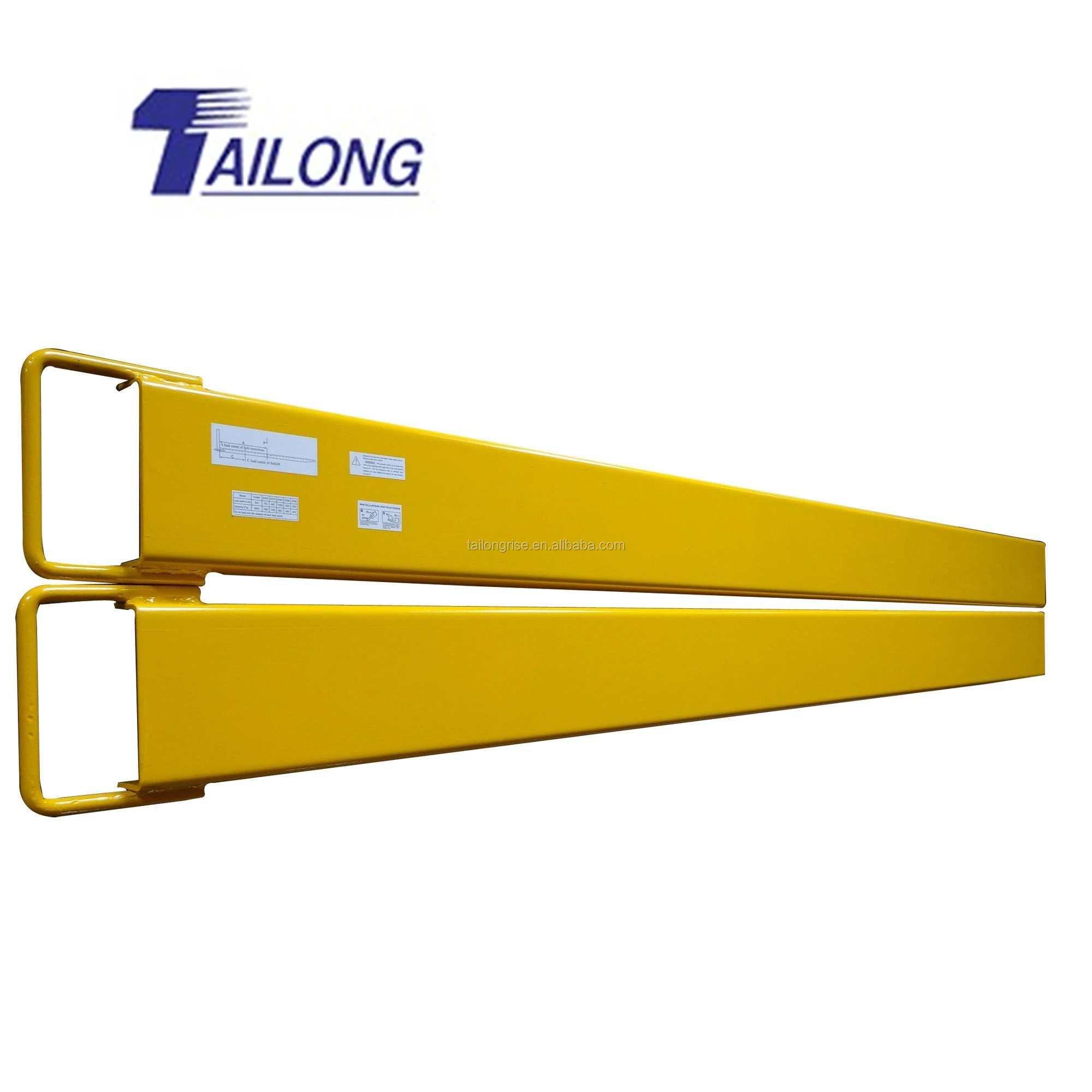Fork Extensions Forklift Attachment Steel Slip on Extension Fork Tines Heavy Duty Forklift Slippers Fork Truck Loaders