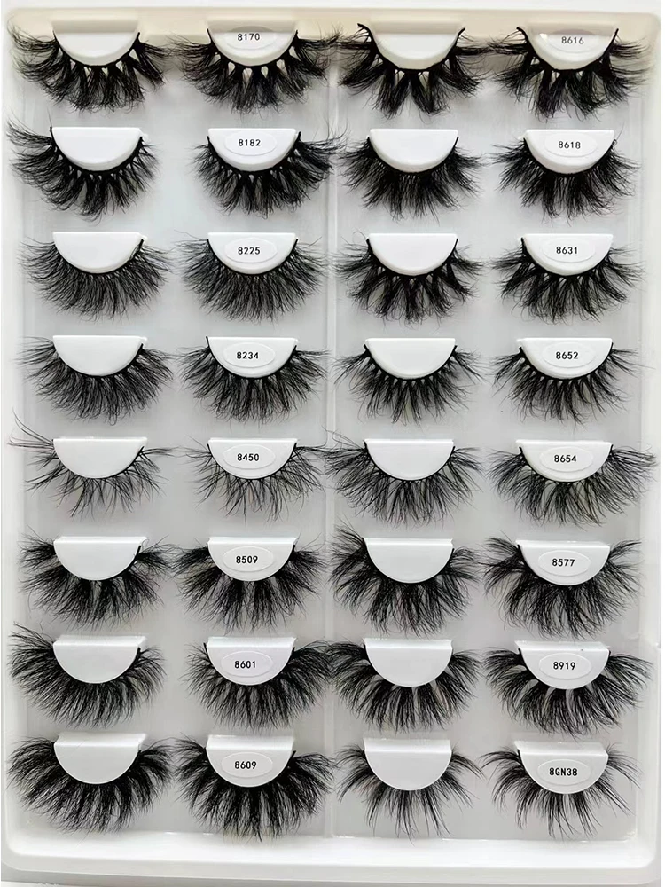 3d 25mm Mink Eyelash Bulk Lasheswholesale Vendor 5d Mink Lash Strips