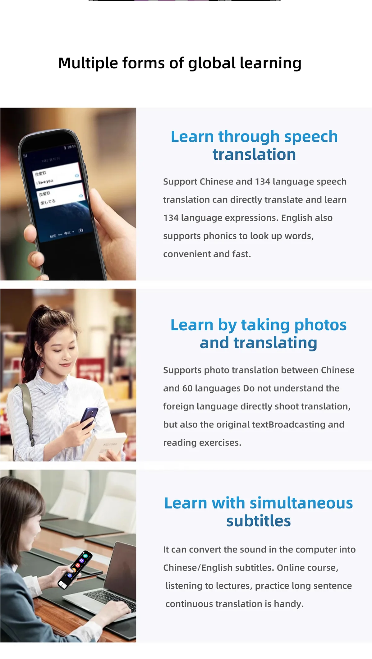 Scanenepen S08B Offline AI Smart Pen ABS Material Kinder Buine Professionell Sofortreaktion Verbraucher_voghion.com