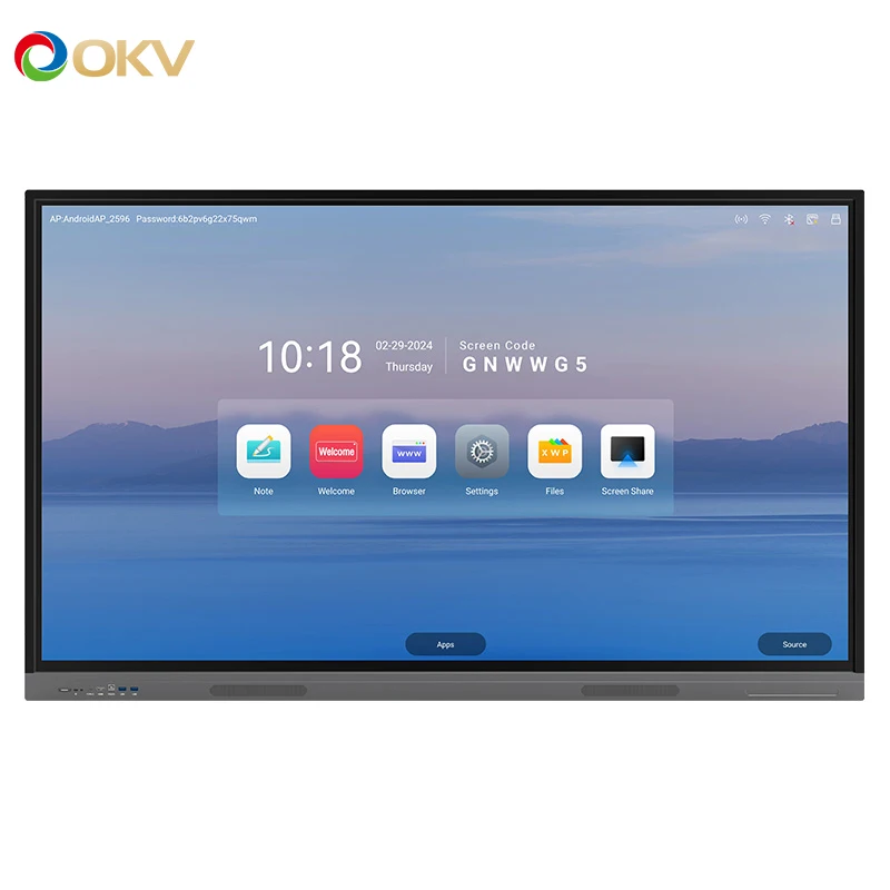 65inch OKView Interactive White Board Touch Screen Digital Display Interactive Flat Panel for Conference