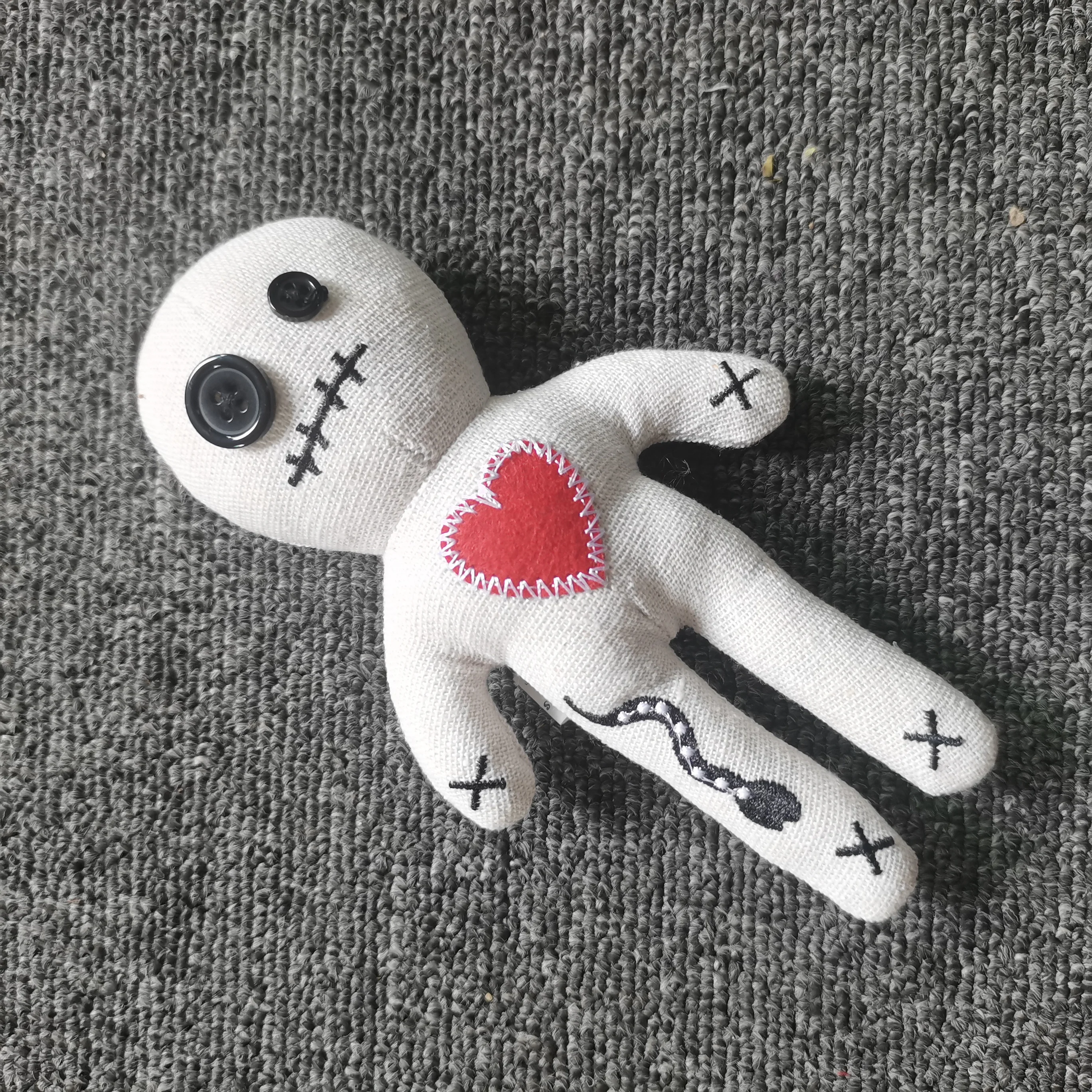 Handmade Voodoo Doll Linen Voodoo Toys with Button Eyes