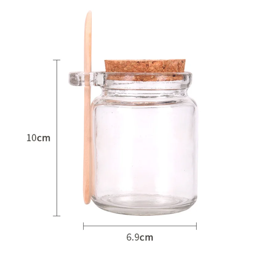 Wholesale Round Clear 100ml 4oz 8oz Mini Bath Salt Jar Glass With Cork