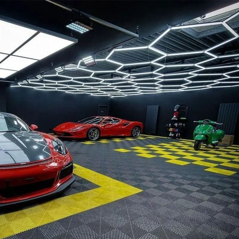 110V-220VアルミニウムLedヘキサゴンライトガレージ天井用車の詳細六角