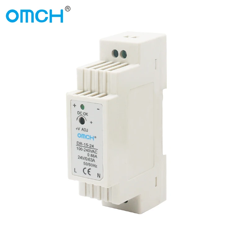 24V DC Din Rail Power Supply 15W - Compact Industrial Grade For Control Cabinets & Equipment