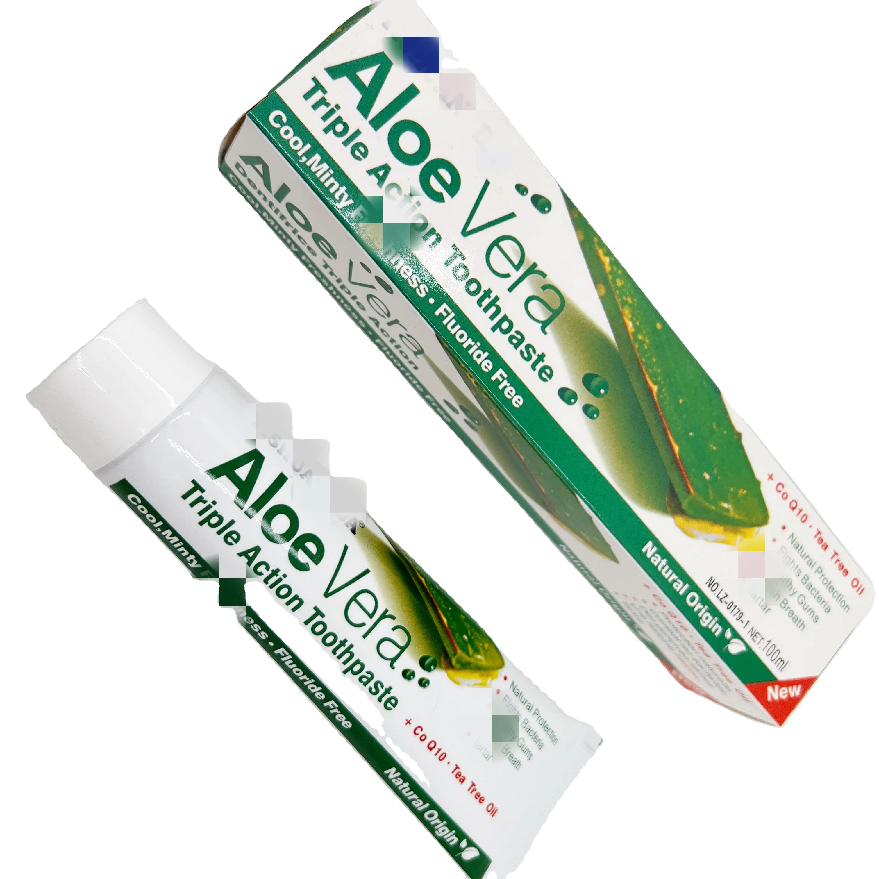 Aloe Vera Whitening Toothpaste Triple Herbal Toothpaste Green Tea Mint  Green Crystal Natural Toothpaste100g