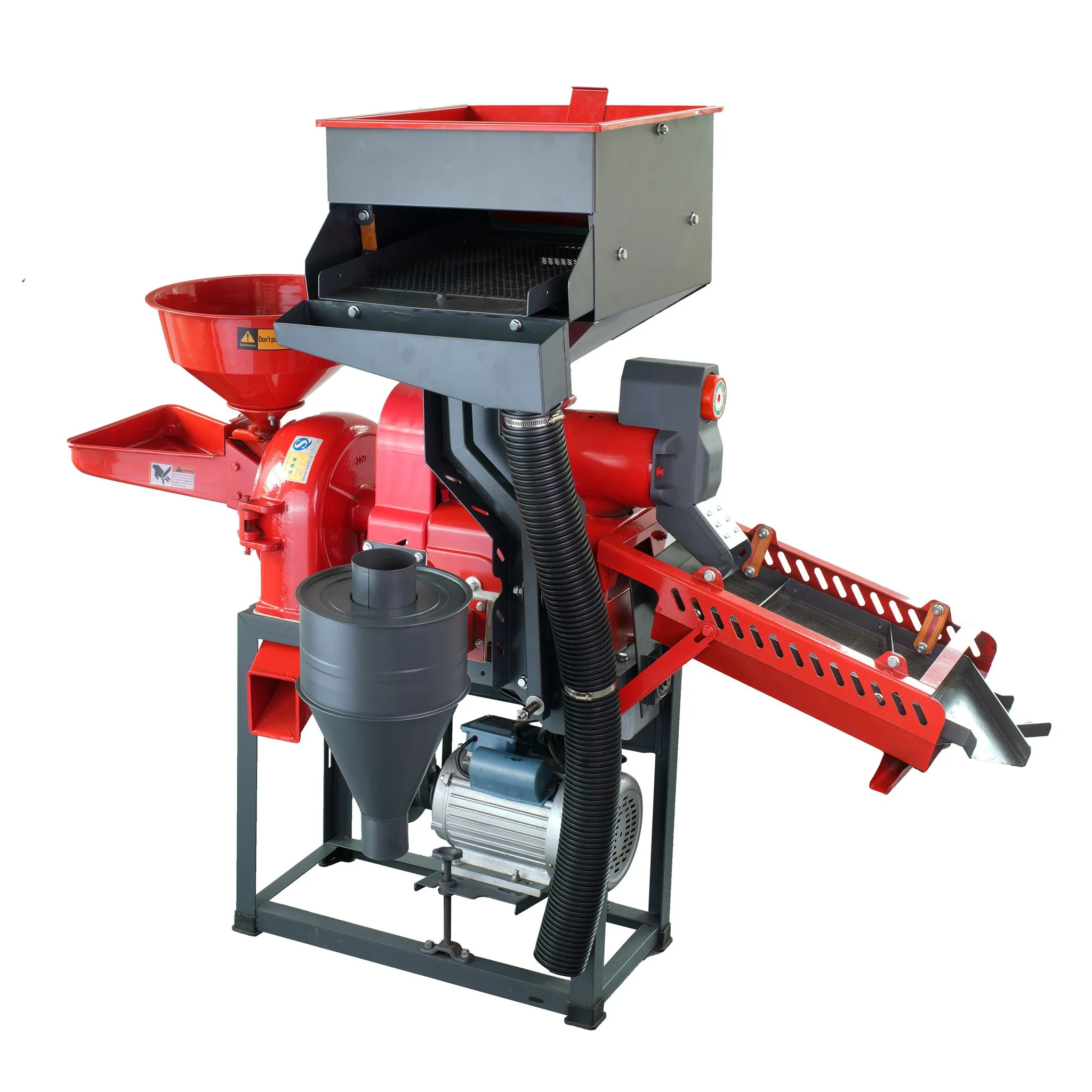 4in1 Complete Paddy to Rice Processing Machine 2 Vibrator Sieves Rice Milling Machines