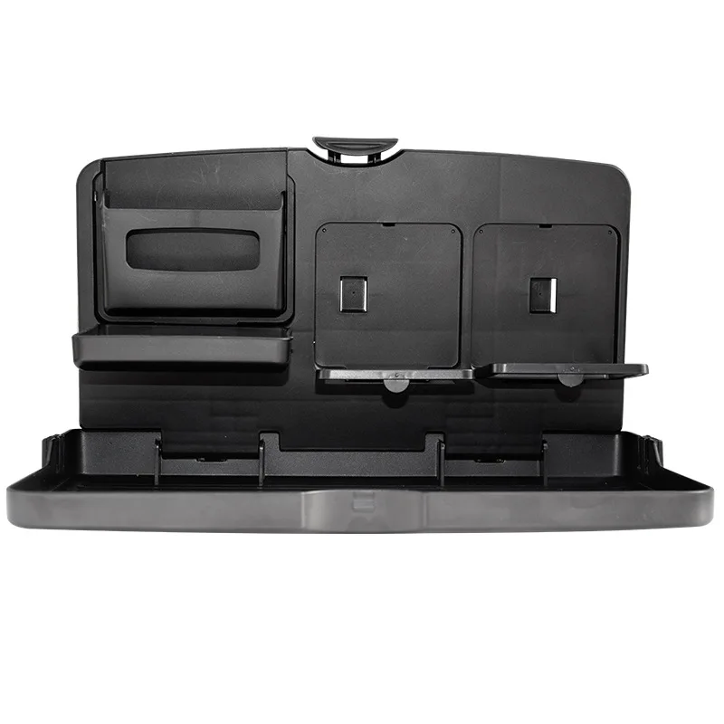 Manufacturer-supplied PP Multi-functional Foldable Car Organizer Storing Sundries Drinks Cup Holder Dining Tray Attaches Back