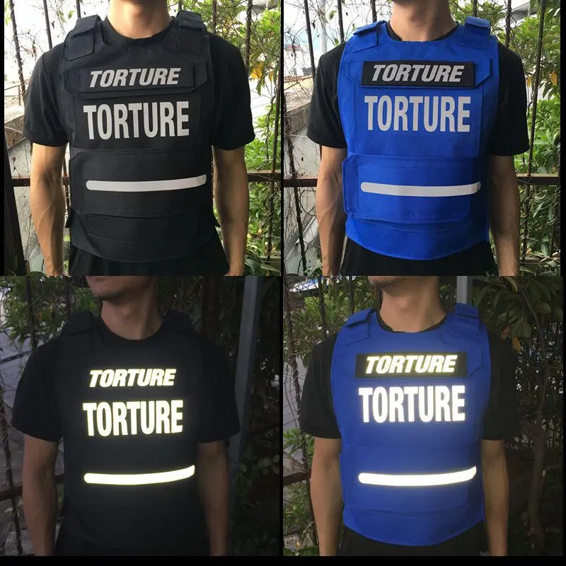 TORTURE Coat TEEN TOP TANK Tactical Vest Men Lil Durk Tops Torture Vest Tees Tank Tops Dancer Tyga Vest