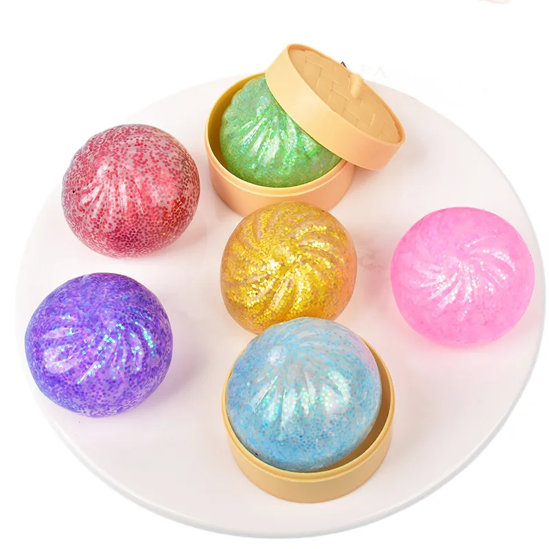 Boulettes Pailletées Squishy, Jouet Boulettes Squishy, Boulettes Squishies, Jolies Boulettes