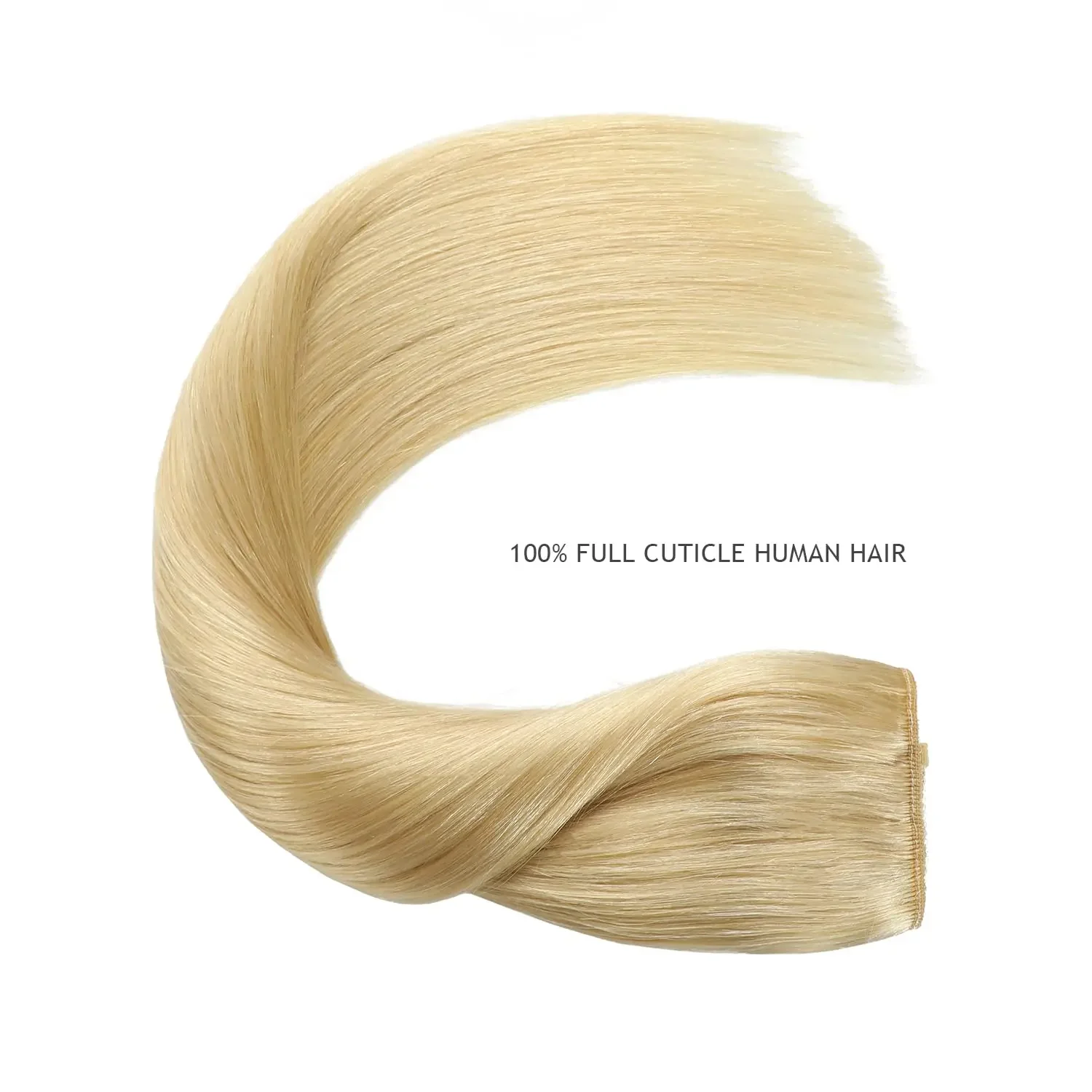 Extensiones de cabello humano liso y sedoso 613 rubio decolorado_voghion.com