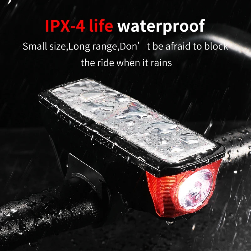 Bicycle Light Solar Powered or USB Rechargeable LED Cycling Front Light Bike Light