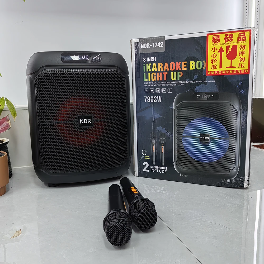 Inch Super Bass Wireless Karaoke Speaker With Rgb Light