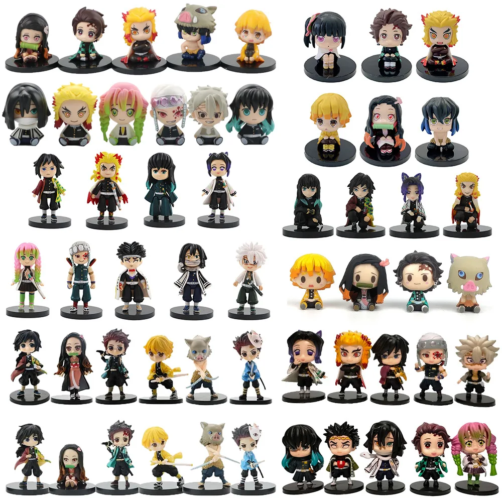 8 Styles Anime Demon Slayer Figure Set Kimetsu No Yaiba Figure Q Posket ...