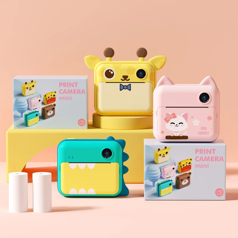 Детская Цифровая камера Polaroid можно снимать фотографии и термочувствительную печать маленькая Студенческая портативная игрушка в подарок на день