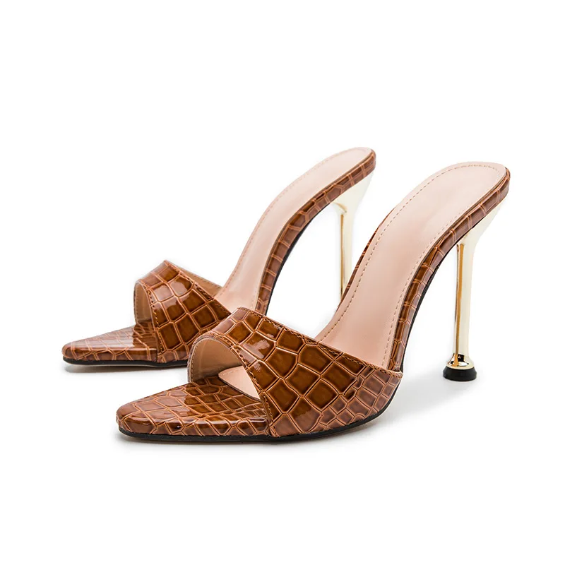 Sandales à talons hauts Sexy pour femmes, chaussures à enfiler - Main Image