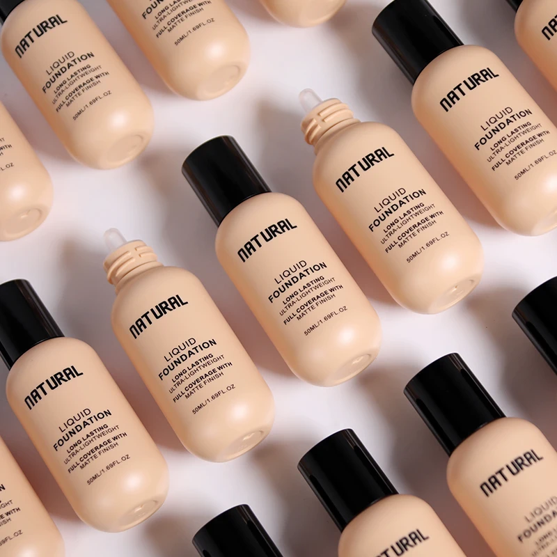 Custom NEW Foundation Makeup Set Sunscreen SPF Waterproof Concealer Custom Private Label Liquid Foundation Makeup with Brush