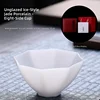 Taza octogonal de porcelana de jade con semillas de hielo cocida en bruto