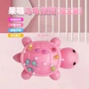 Turtle pinch pink 10*6cm with accessories-pvc bag