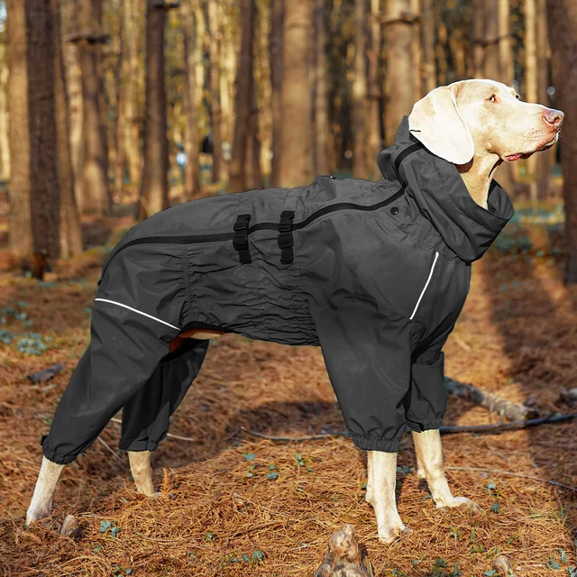 High Reflective Dog Raincoat Custom Logo Sports Four-Leg Dog Clothes Luxury Classic Waterproof XL Dogs Jacket