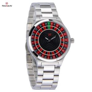 Factory ODM Customized LOGO Jacob Co Casino Roulette Luxury Men's Watch with Japan NH35 Automatic Mechanical Movement