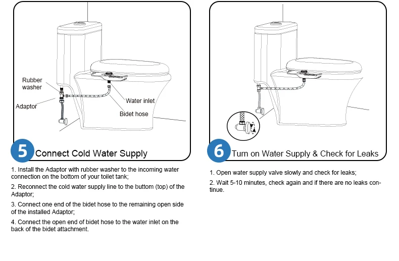 Buy Home Cold Water Bidet Toilet Attachment Custom Non Electric Toilet ...