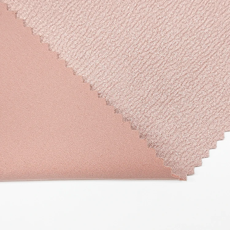 Plain Dyed Stretch Crepe Fabric for Dress, China Wholesale Polyester Thick Crepe Suede Fabrics for Sale/ supplier