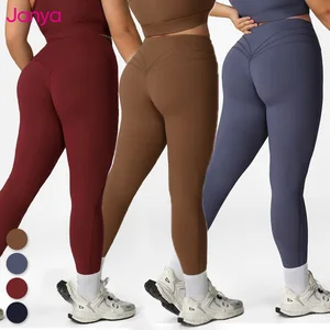 Janya High Quality Plus Size Yoga Leggings Custom Logo Breathable Quick Dry Women Butt Lifting High Waist Workout Yoga Pants