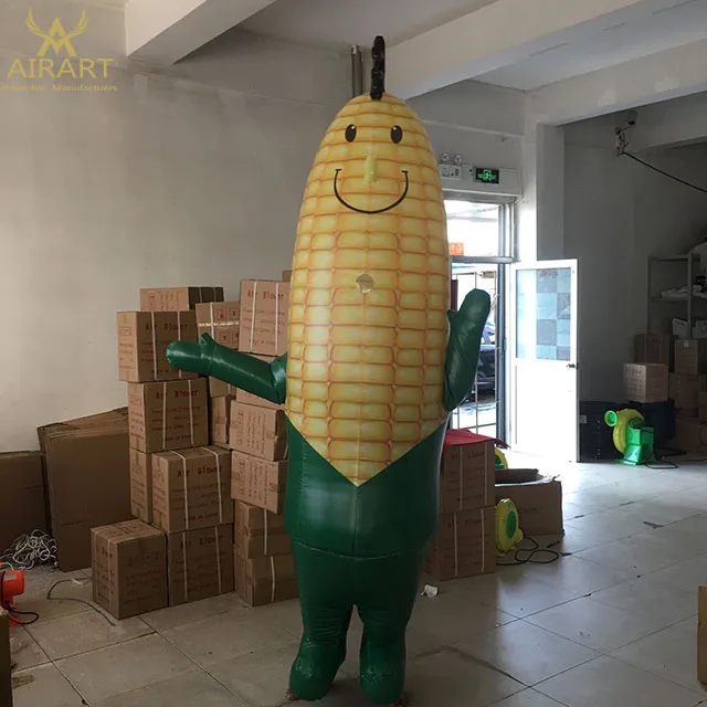 Custom Adult Size Inflatable Corn Mascot Costume for Agricultural Party Supplies