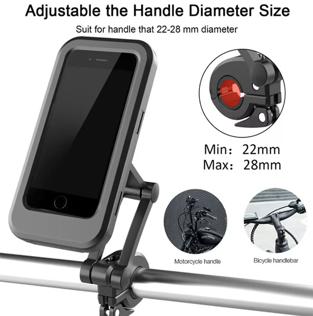 360 Degree Motorcycle Bike Bicycle Phone Holder Stand Mount Waterproof Folding Adjustable Outdoor Mobile Phone Holder Stand