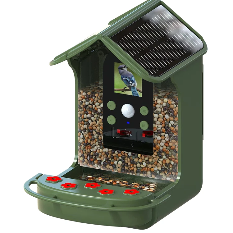 Solar Panels 1080p Wifi Smart Bird Feeders Camera With Motion Detection