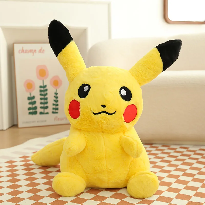 Mainan boneka hewan Pikachu, mainan mewah bulu kelinci gaya baru 30cm,  untuk anak-anak