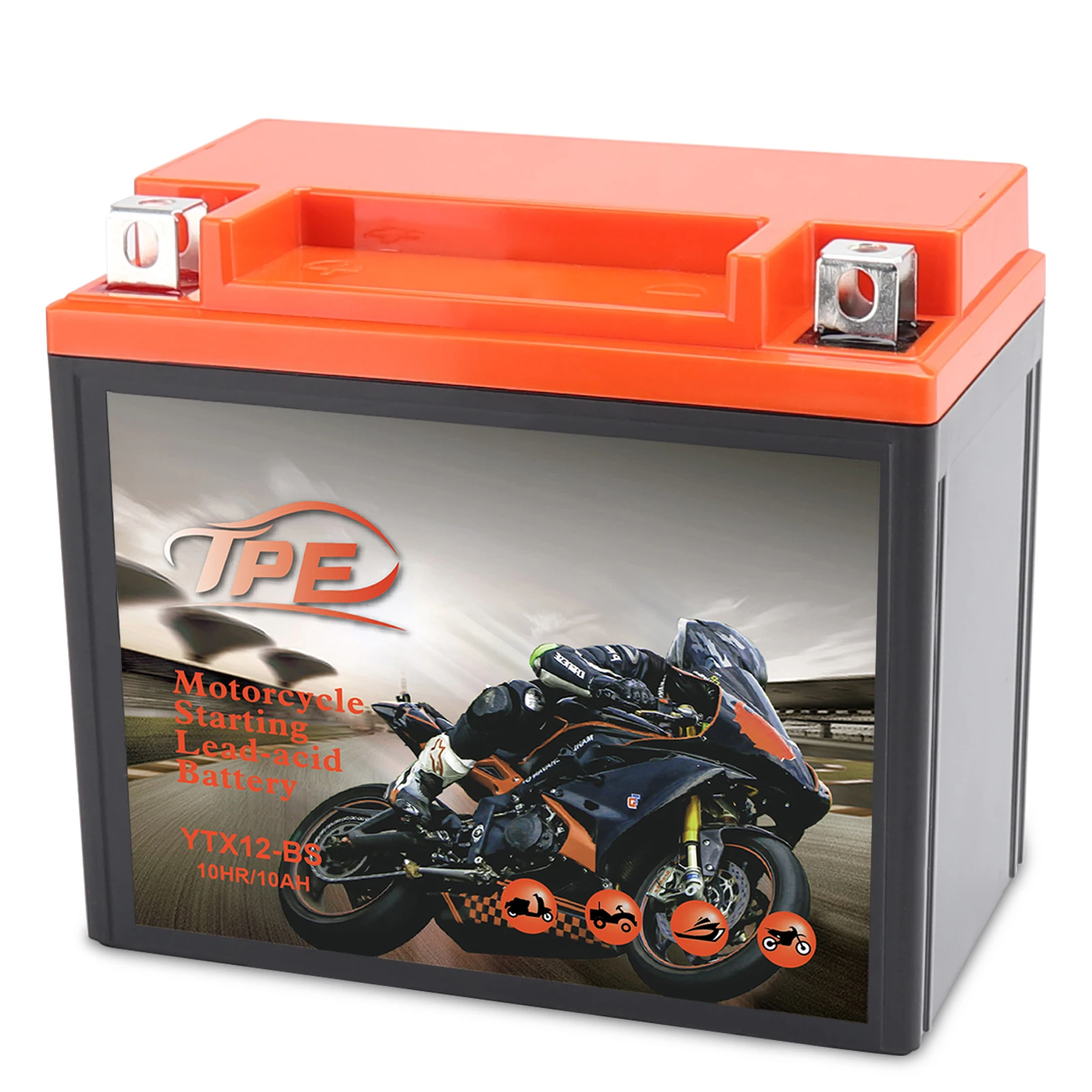 Batería de arranque YTX12-BS 12V Batería-AGM + Mantenedor para Motocicleta, Bicicleta Eléctrica, Scooters y Vehículos de Recreo.