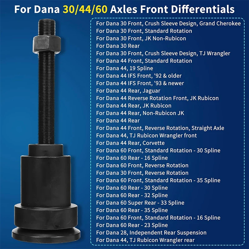 Innenachsen-Dichtung Montagewerkzeug Für Dana 30/44/60 – Dreiteiliges Drucklager-Set, Verzinkter Stahl