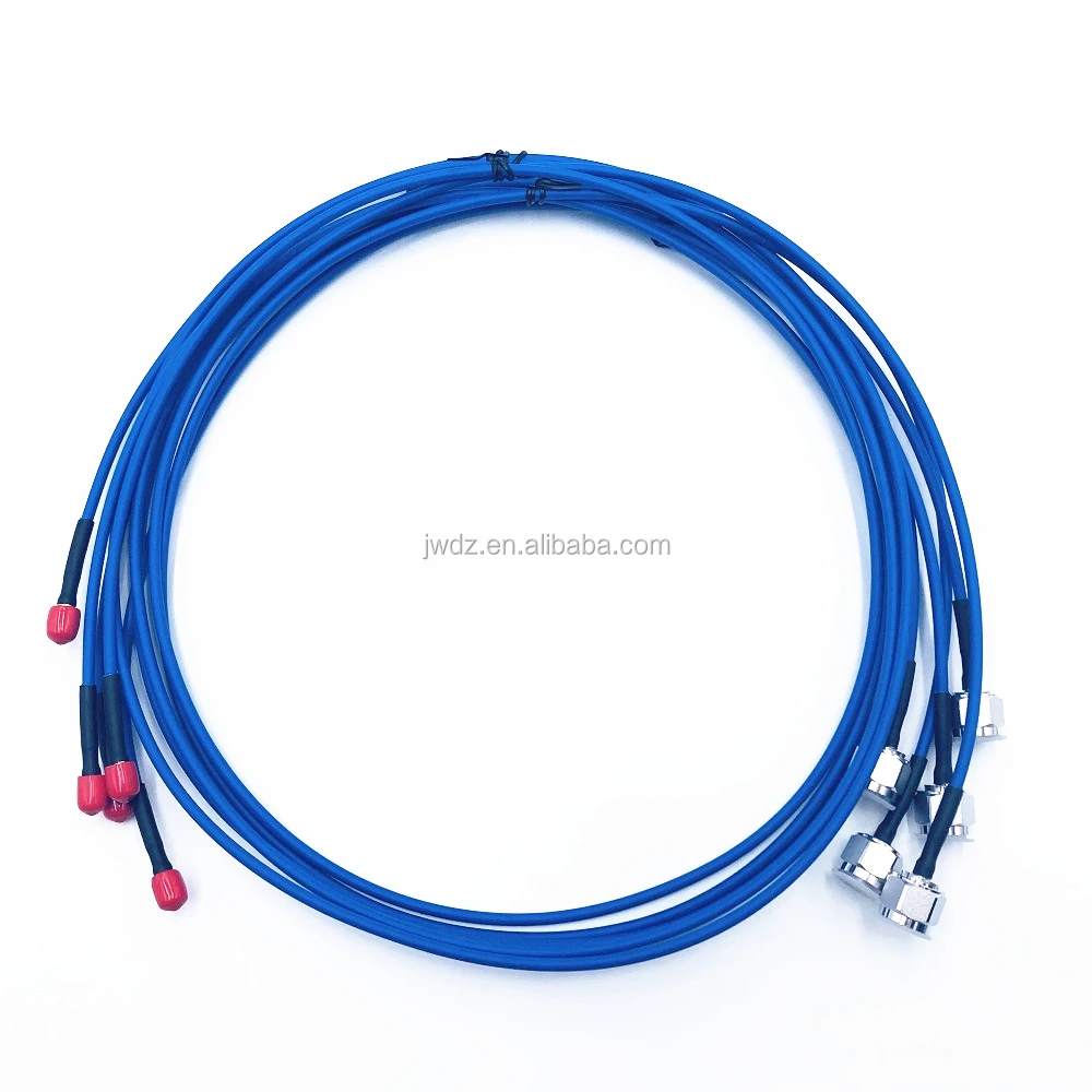 high temperature RG401 RG402 RG405 coaxial cable assembly with connector