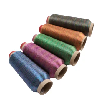 2023 Newest 150D 4000M Multicolor MS ST Type Polyester Embroidery Metallic Yarn Lurex Yarn For Weaving
