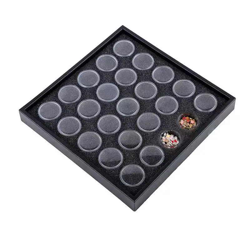 Nail storage Box Jewelry box sorting Diamond display  independent small round bottle