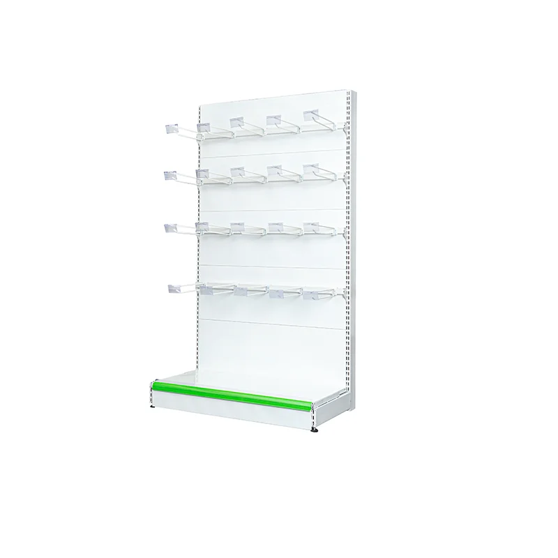 Custom Powder-Coated Steel Supermarket Shelving Wholesaler of Single-Sided and Double-Sided Display Racks