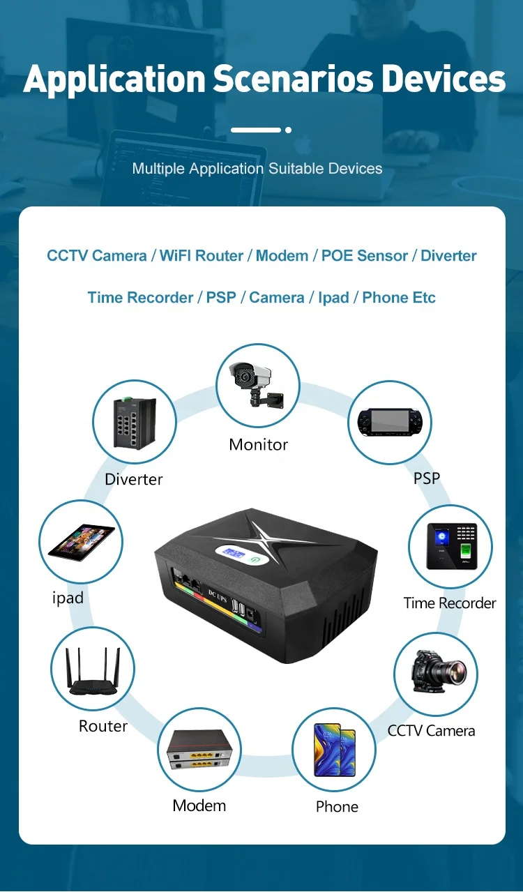Новое поступление, мини-ИБП с постоянным током 5 В, 9 В, 12 В, источник бесперебойного питания POE LAN 15 В, 24 В, 48 В для домашнего Wi-Fi маршрутизатора, модема, системы видеонаблюдения