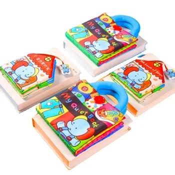 Daily Practical Skills Kids Educational Toys Sensory Learning  Baby Touch And Feel Fabric Cloth Books