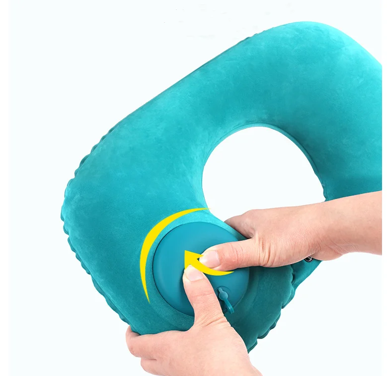 Inflatable U Shaped Travel Pillow Neck Head Rest Pvc Air Cushion Office Nap Travel Massage