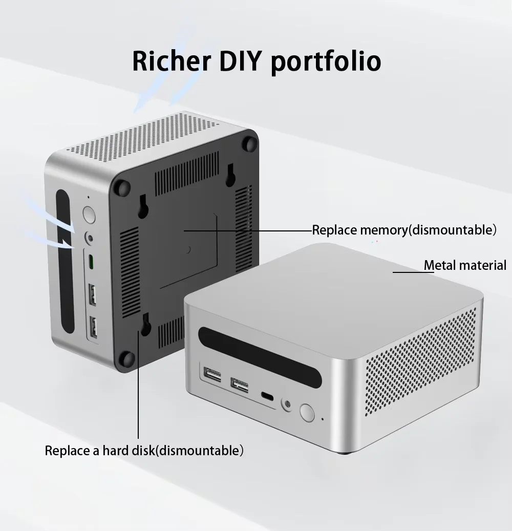 Mini PC AMD Ryzon 7 8845HS (8C/16T up to 5.1GHz) 32GB DDR5 RAM 1TB
