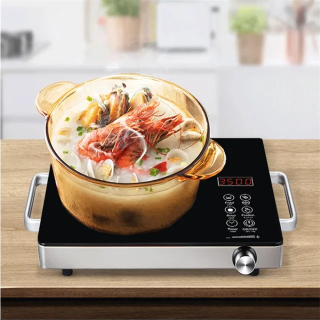 Household 2200W electric stove multi-function digital burner induction cooker glass ceramic glass