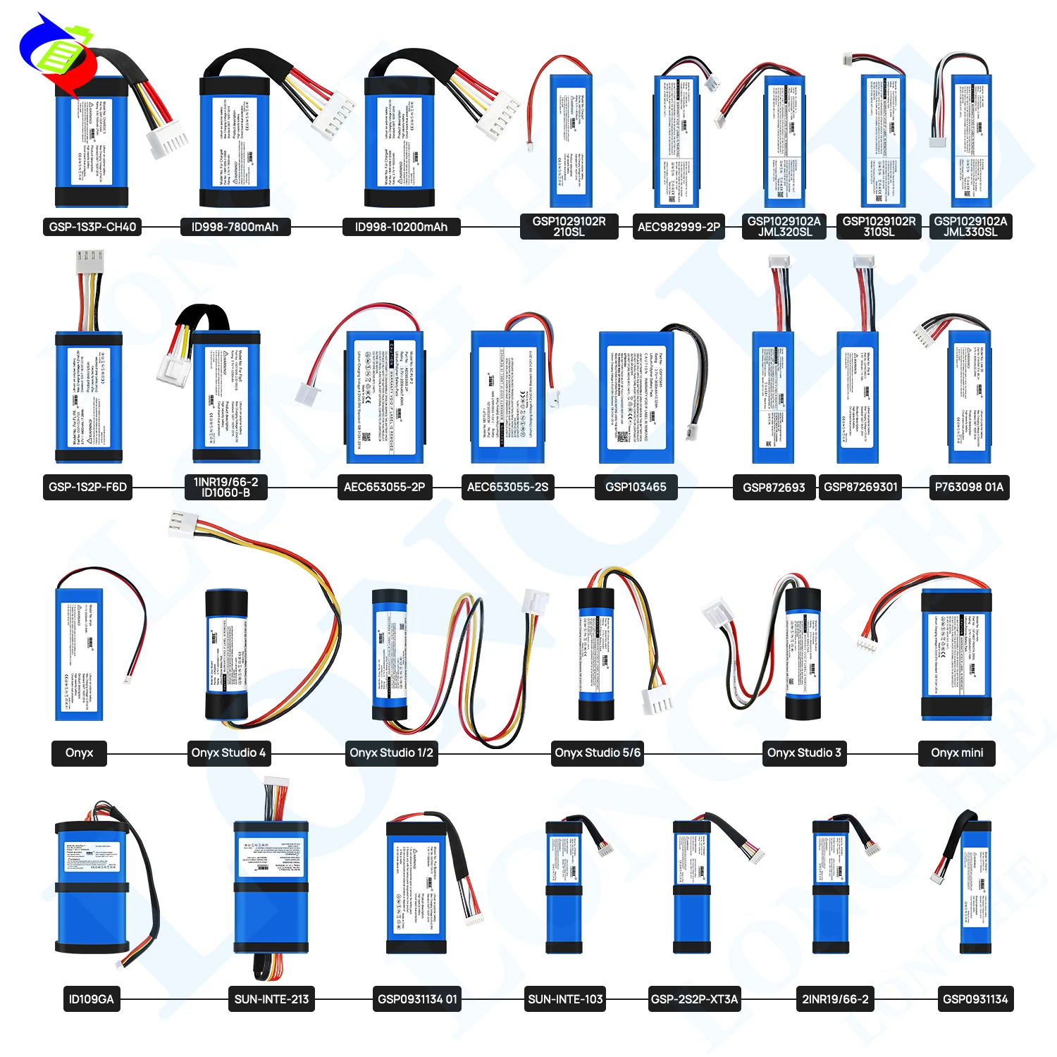 JBL-Flip 5用交換Liポリマーバッテリー 3.7V 5200mAh, 1年間保証