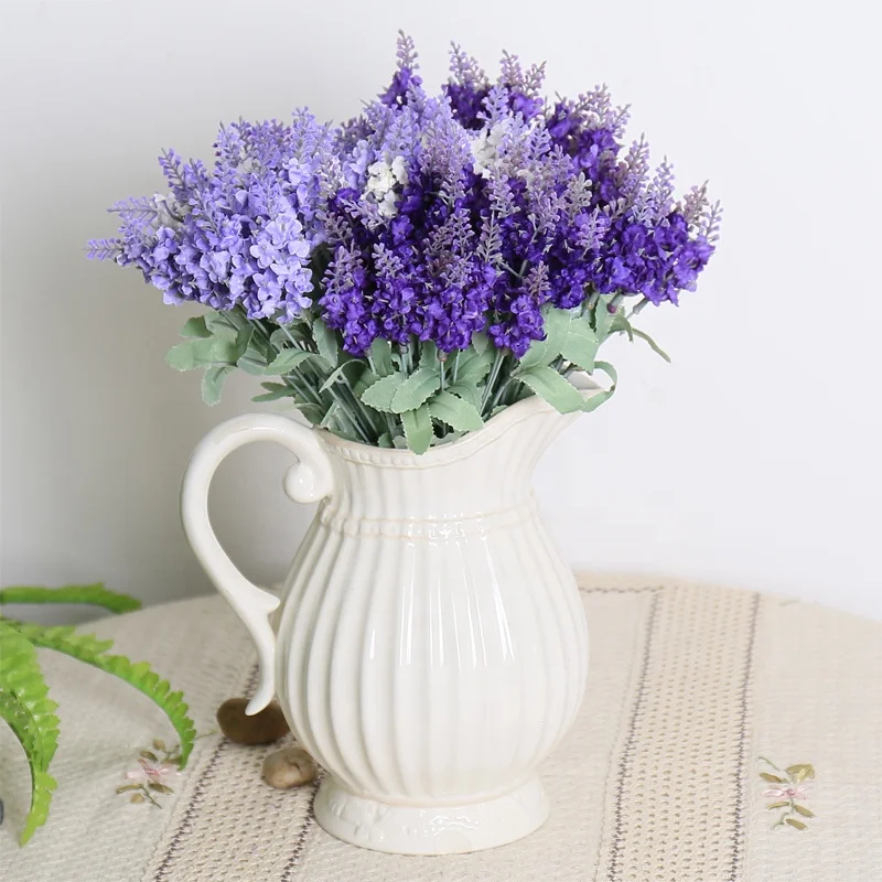 6 Bouquets Lavande Artificielle Xiaomoyu - Fausses Fleurs Déco Intérieur/Extérieur - Violet