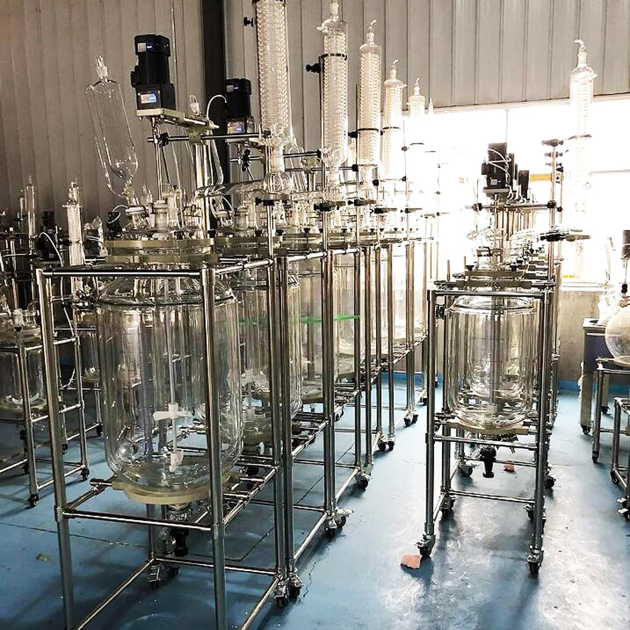 Crystal Distillates Distillation Vessels Pilot Scale Glass Lab Crystalizer Crystallization Reactor Equipment