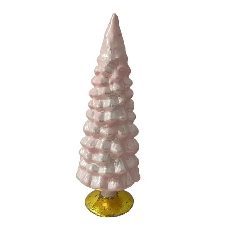 Modern vintage target red hand blown glass Christmas tree for sale details