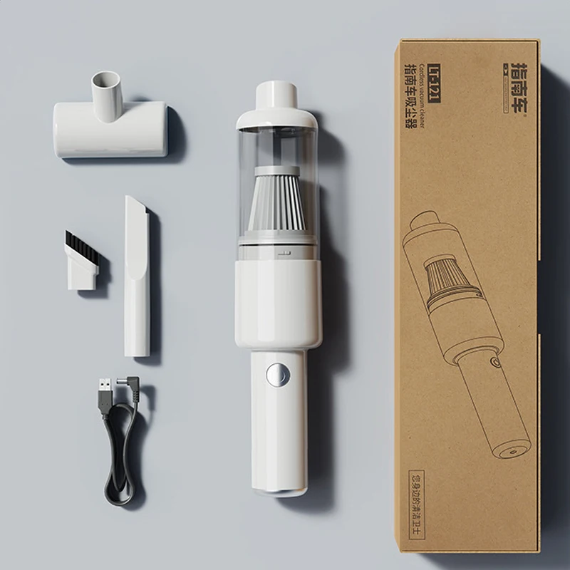 10000 Па ручной мощный белый DC12V120W вакуумный беспроводной перезаряжаемый портативный автомобильный пылесос LT-121
