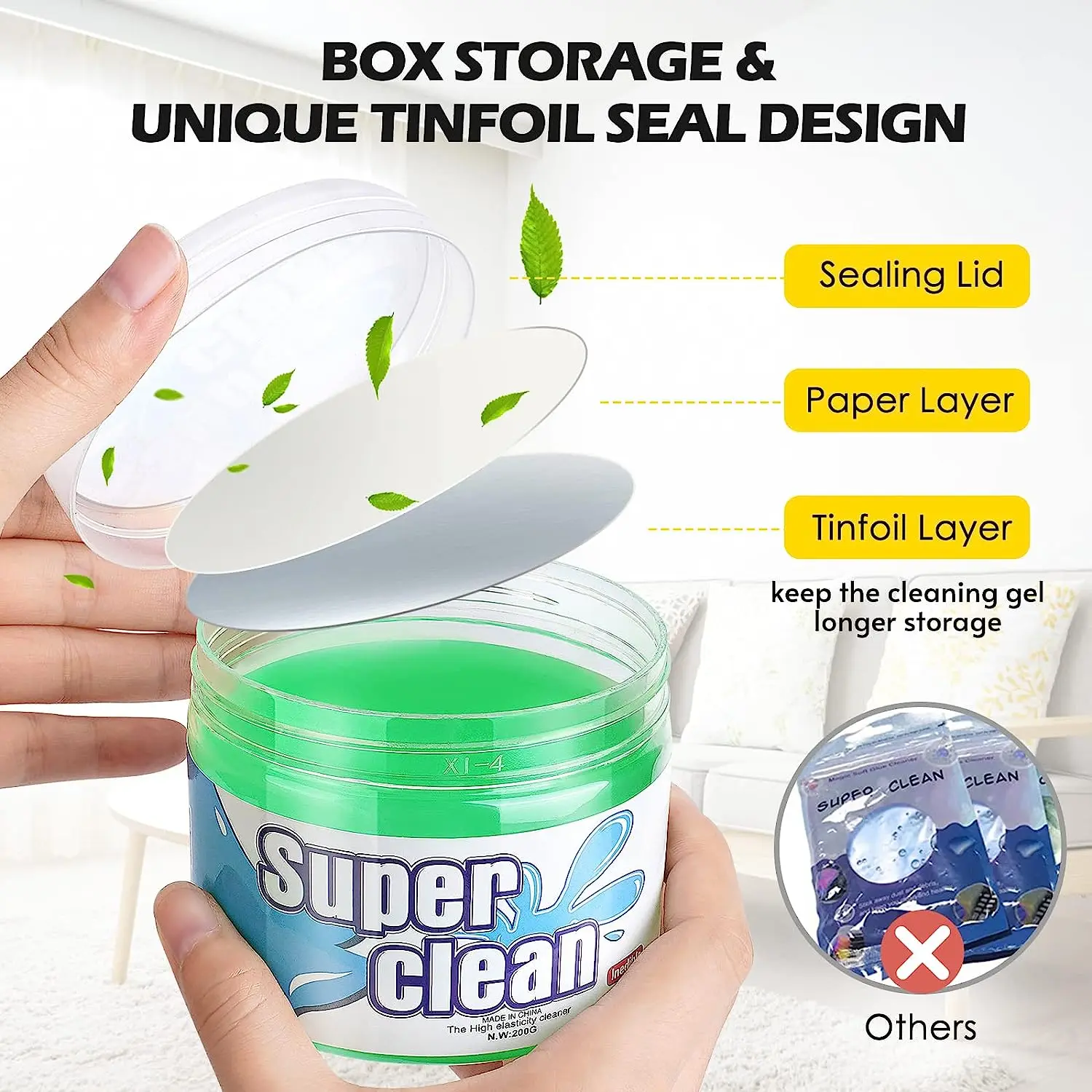 Factory Sale Car Interior Putty Jelly Mud Cleaner,Cleaning Gel For Car